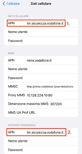 Entra in Rete dati cellulare