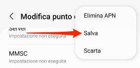 Salvataggio modifiche secondo passaggio